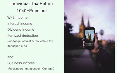 Individual Tax Return 1040 - Premium for freelancer ($250 and bill later)